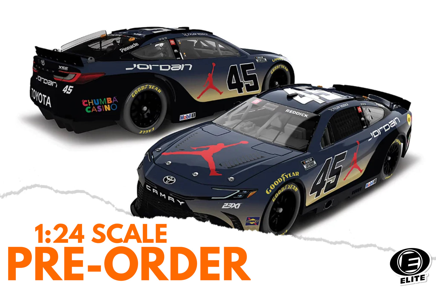 2026 Tyler Reddick 1:24 Jordan Brand Phoenix ELITE Diecast