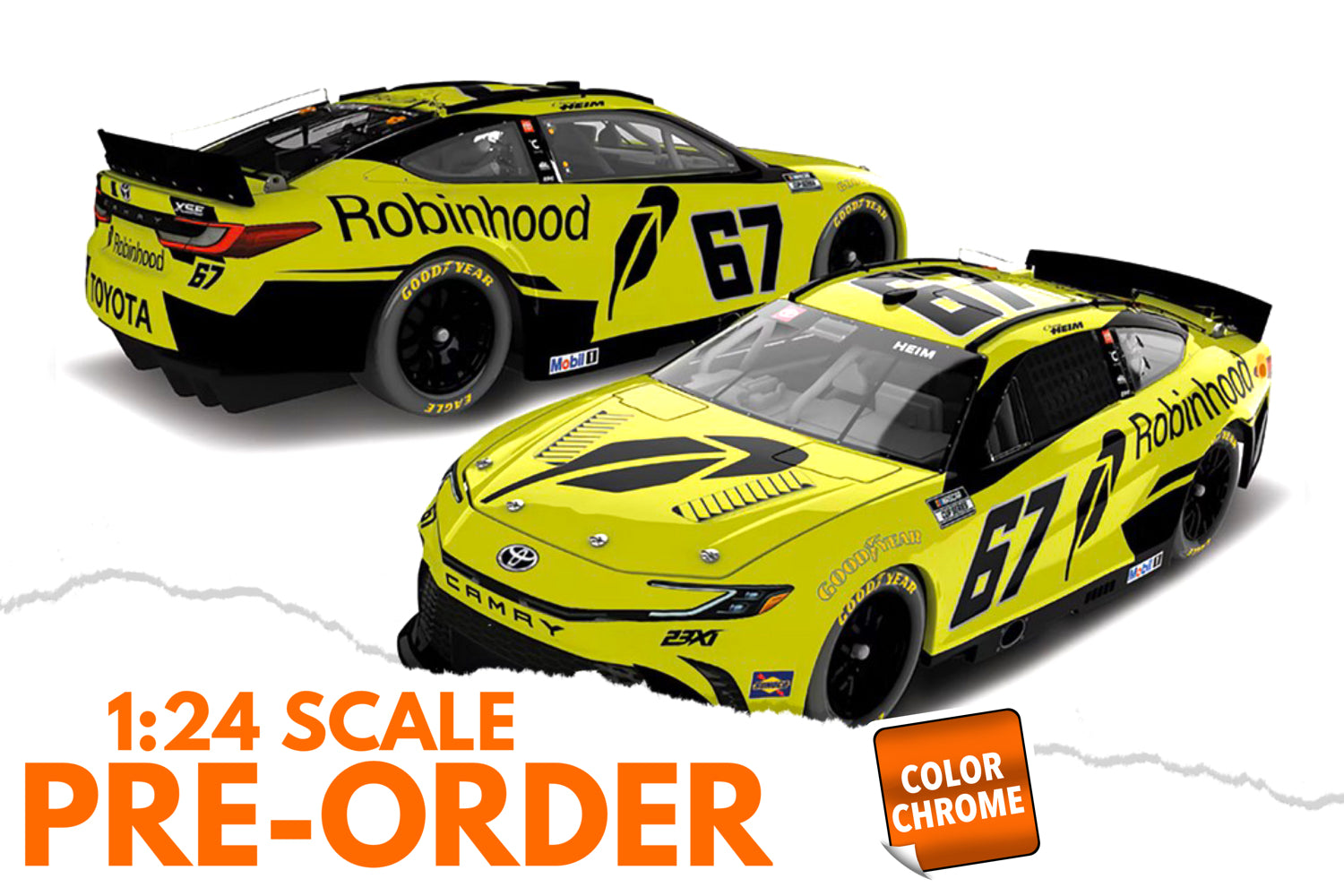 2026 Corey Heim 1:24 Robinhood COLOR CHROME Diecast
