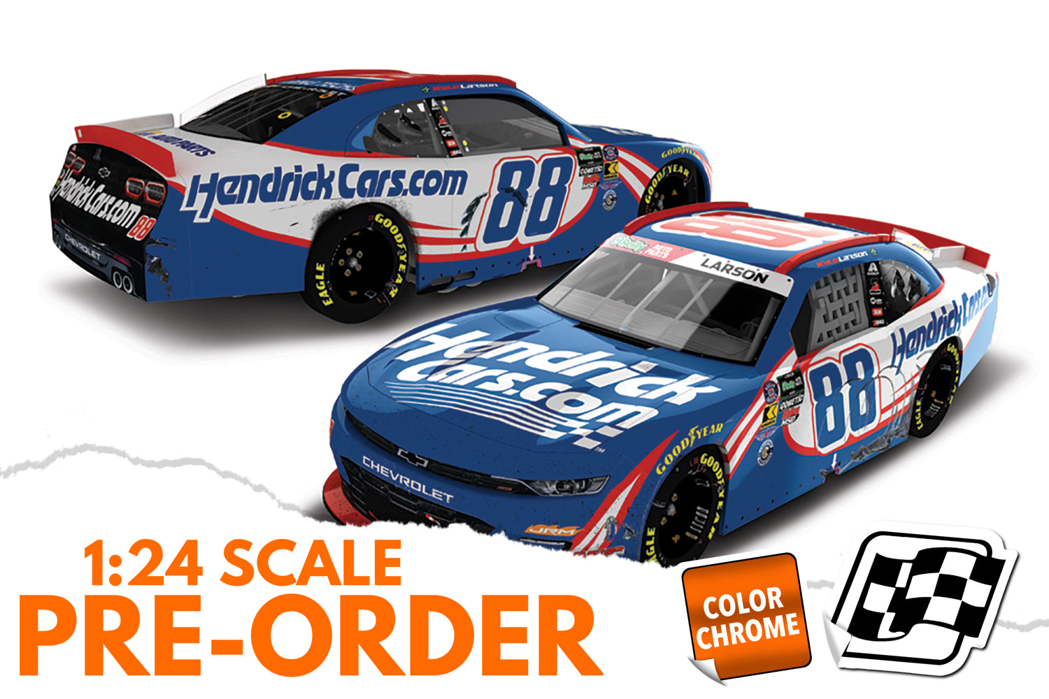 2026 Kyle Larson 1:24 Hendrickcars.com Texas Motor Speedway Race Win Diecast