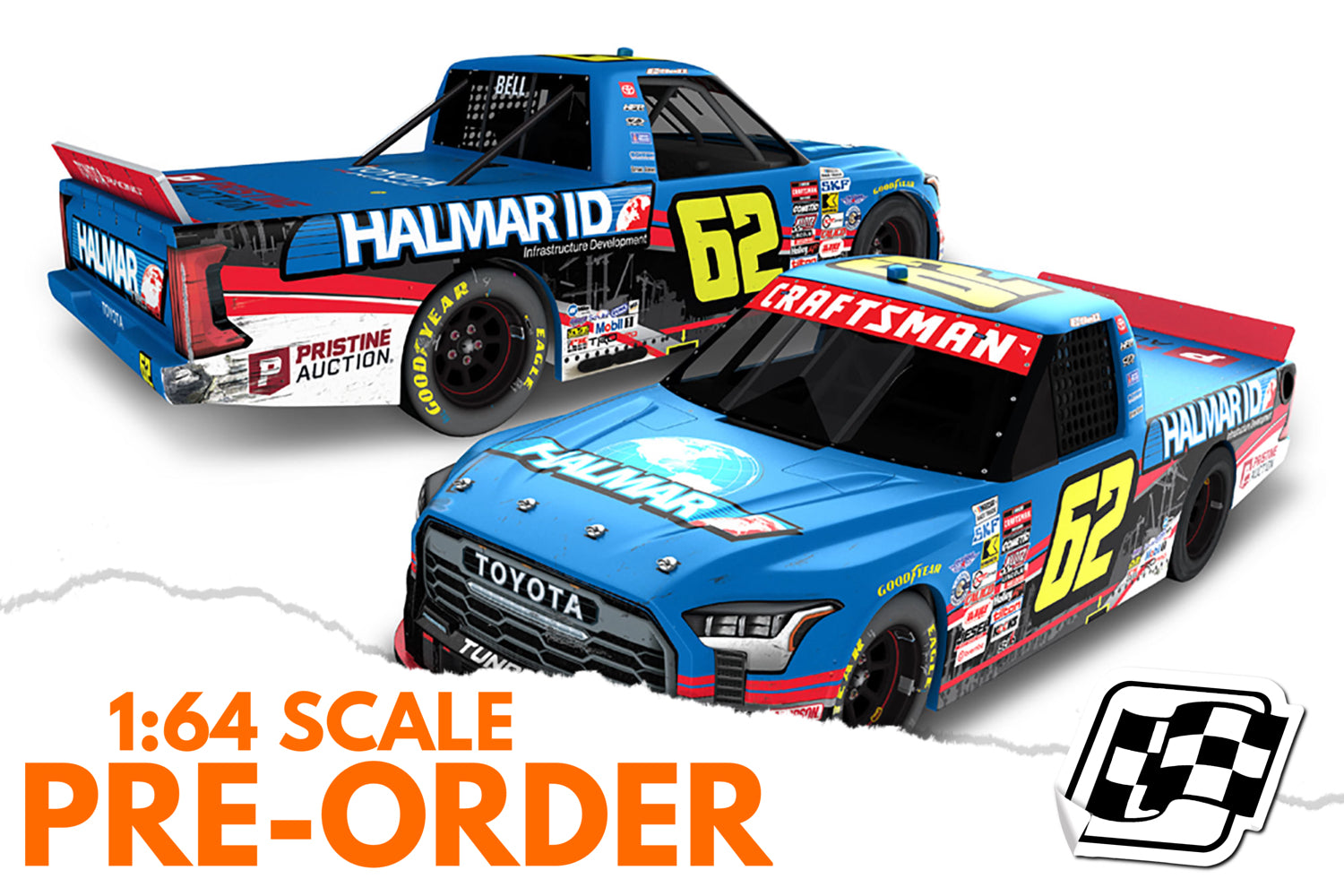 2026 Christopher Bell 1:64 Halmar Infrastructure Development Bristol Race Win NASCAR Diecast