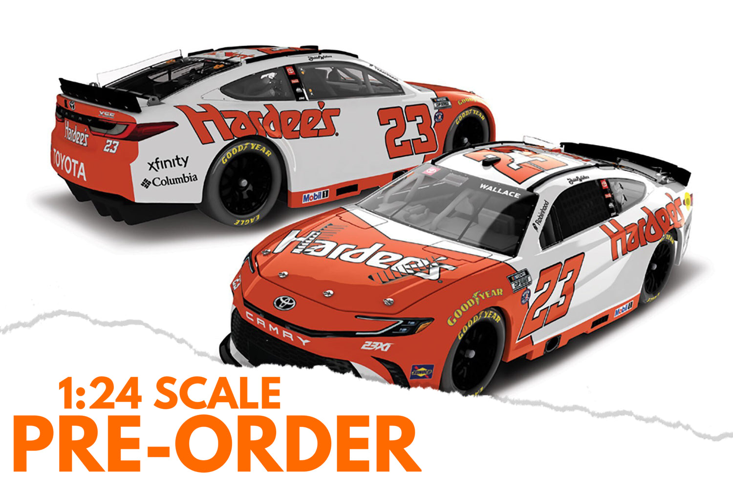 2026 Bubba Wallace 1:24 Hardee's Flashback NASCAR Diecast