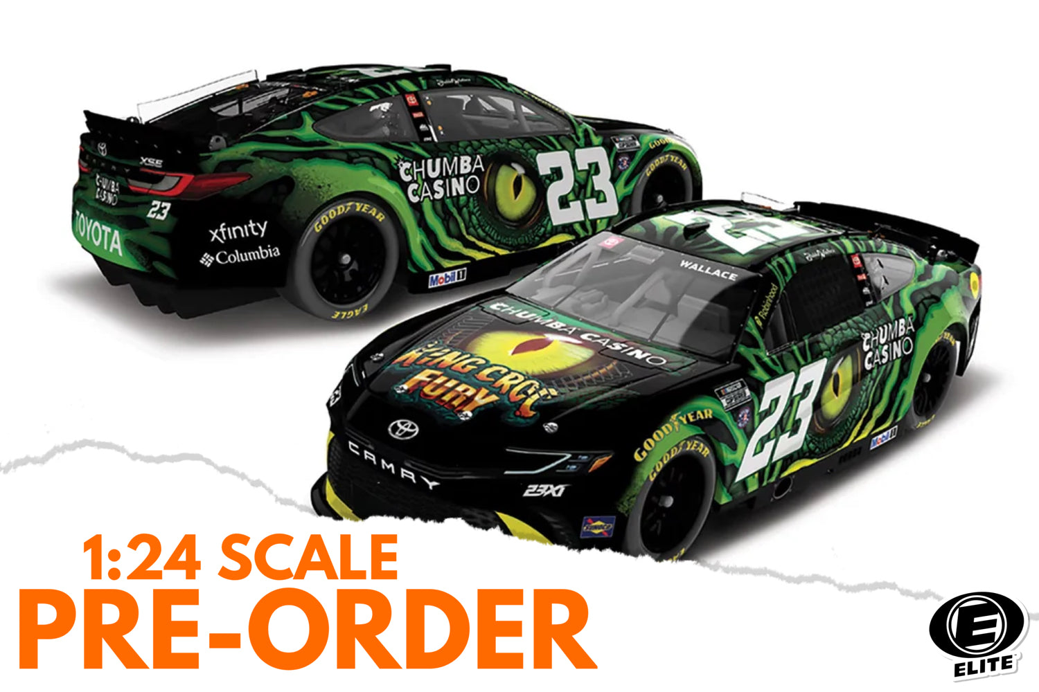 2026 Bubba Wallace 1:24 Chumba Casino King Crock Fury ELITE Diecast
