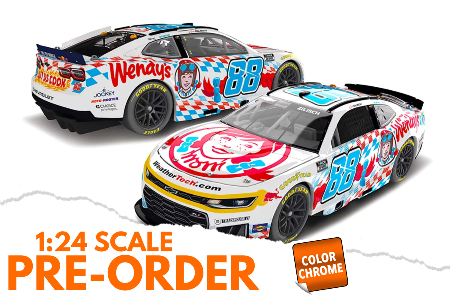 2026 Connor Zilisch 1:24 Wendy's COLOR CHROME Diecast