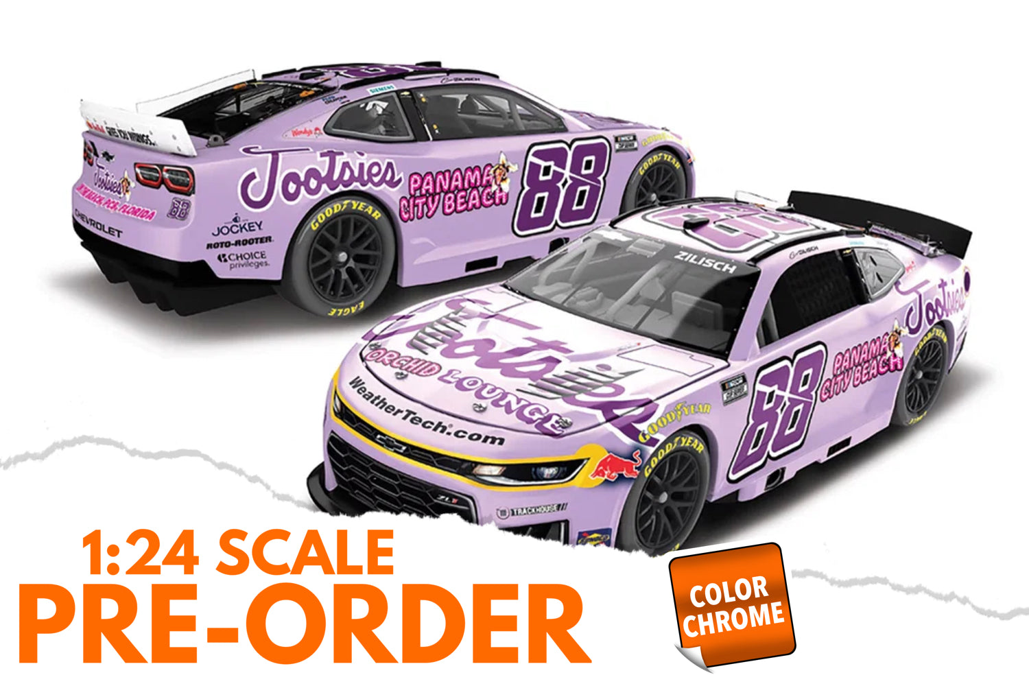 2026 Connor Zilisch 1:24 Tootsies Orchid Lounge COLOR CHROME Diecast
