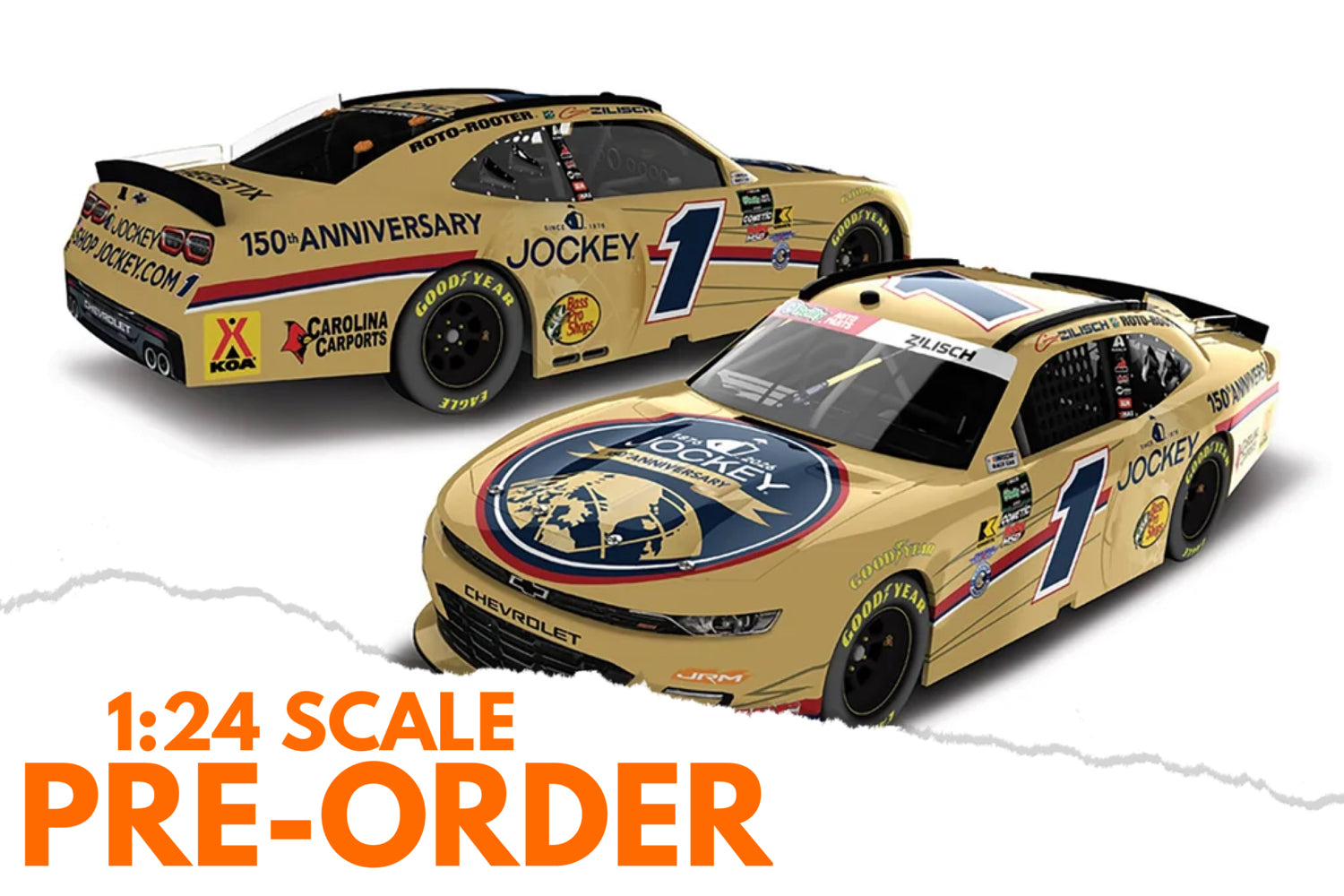 2026 Connor Zilisch 1:24 Jockey 150th Anniversary Diecast