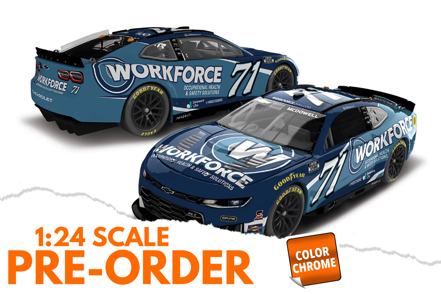 2026 Michael McDowell 1:24 Workforce COLOR CHROME Diecast