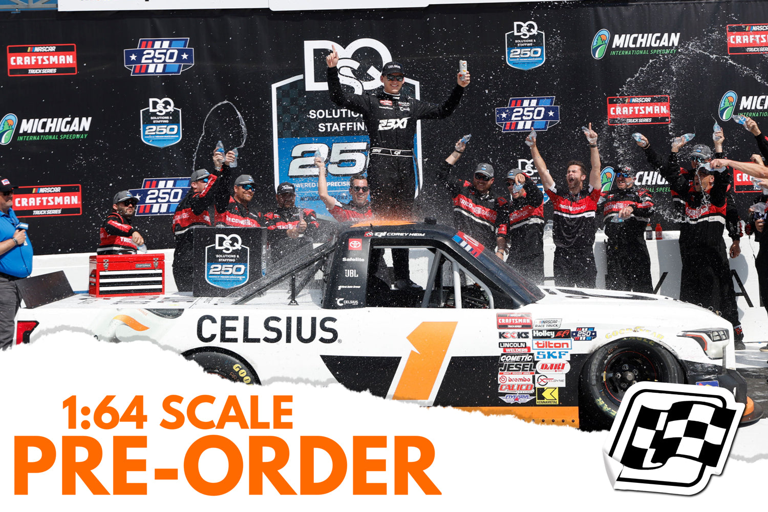 2026 Corey Heim 1:64 Celsius Michigan Race Win NASCAR Diecast