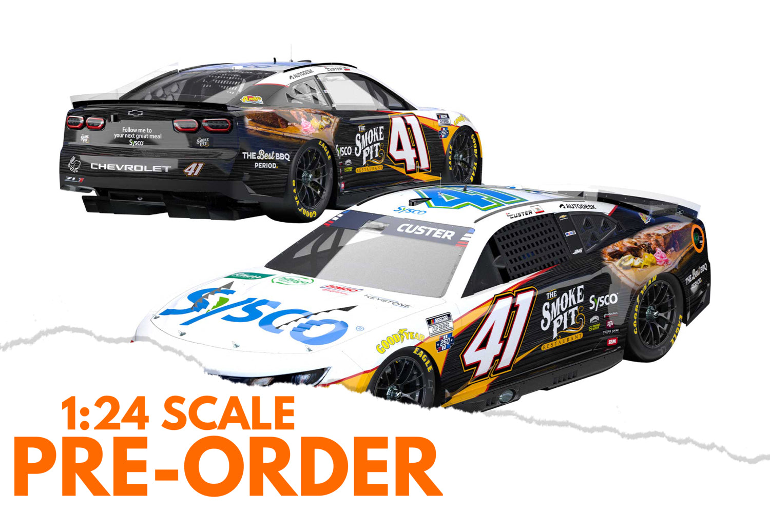 2026 Cole Custer 1:24 Sysco / The Smoke Pit NASCAR Diecast