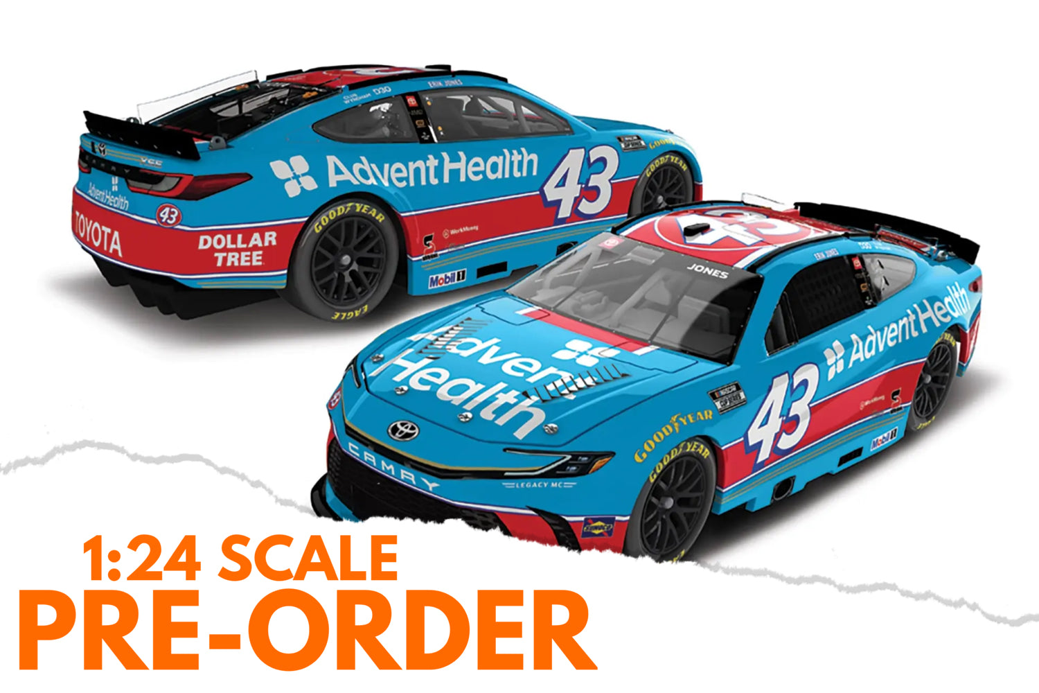 2026 Erik Jones 1:24 AdventHealth Throwback Diecast