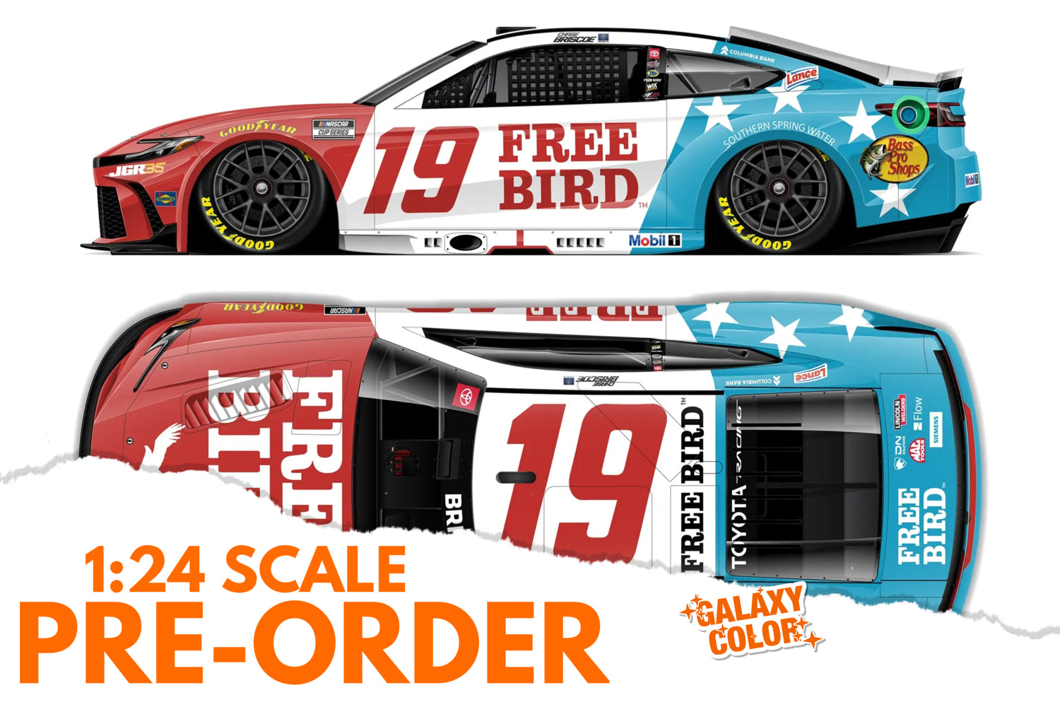 2026 Chase Briscoe 1:24 Free Bird Patriotic GALAXY COLOR Diecast