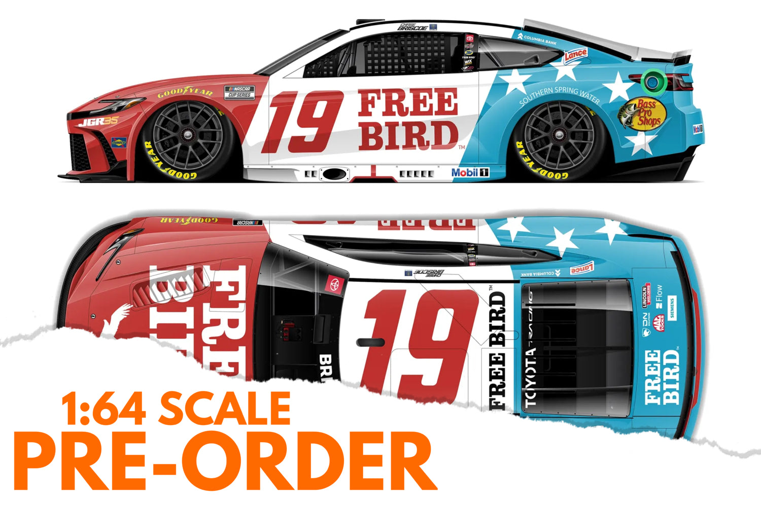 2026 Chase Briscoe 1:64 Free Bird Patriotic Diecast