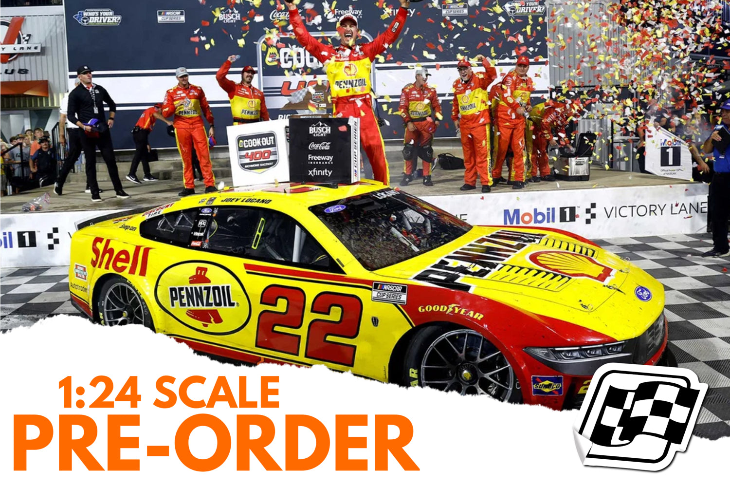 2026 Joey Logano 1:24 Shell/Pennzoil Richmond Race Win Diecast