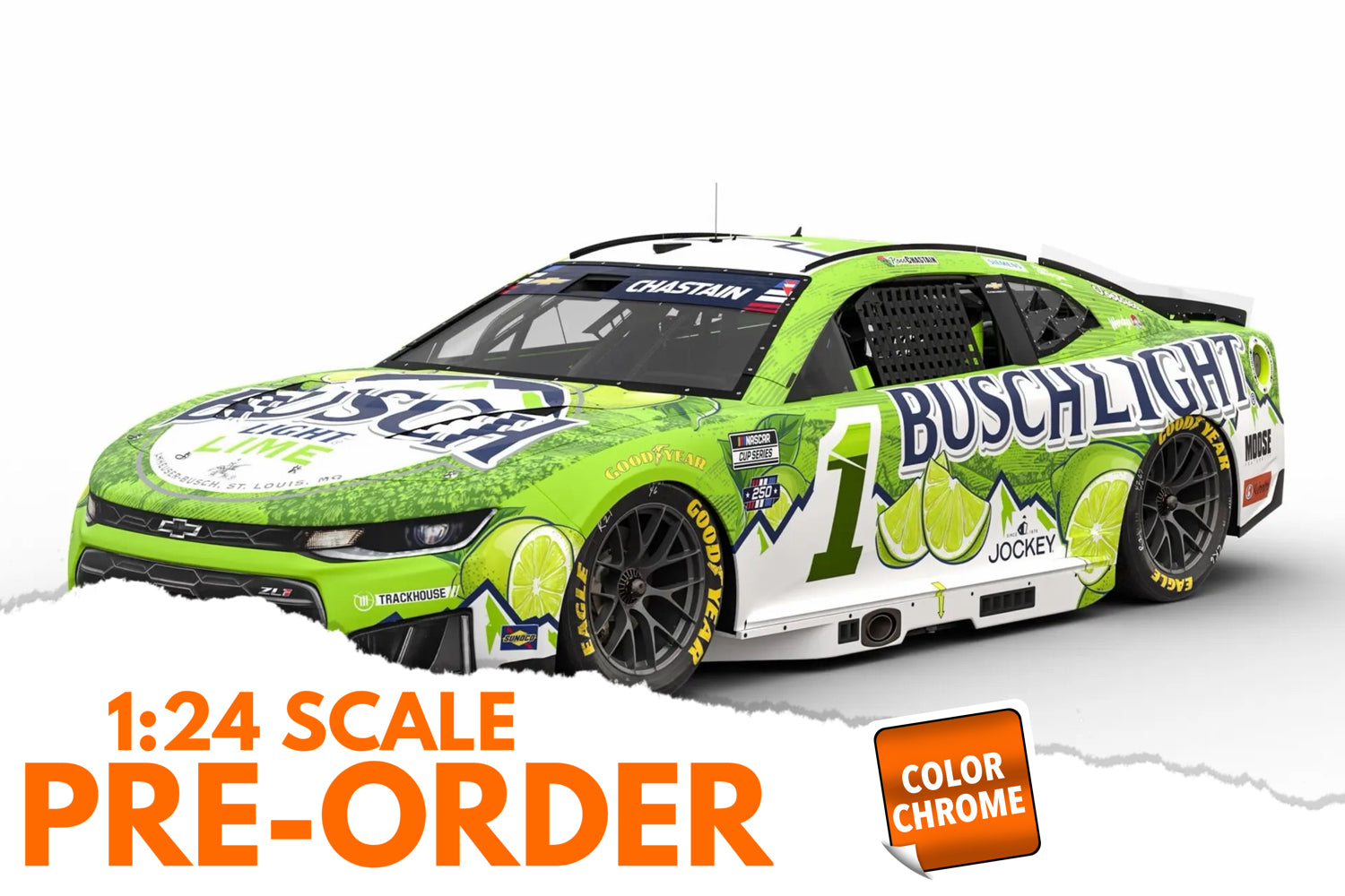 2026 Ross Chastain 1:24 Busch Light Lime COLOR CHROME NASCAR Diecast