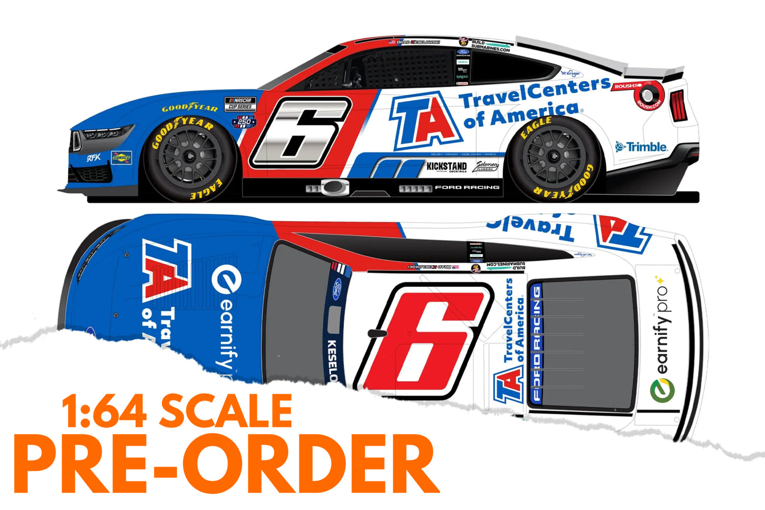 2026 Brad Keselowski 1:64 Travelcenters of America Diecast