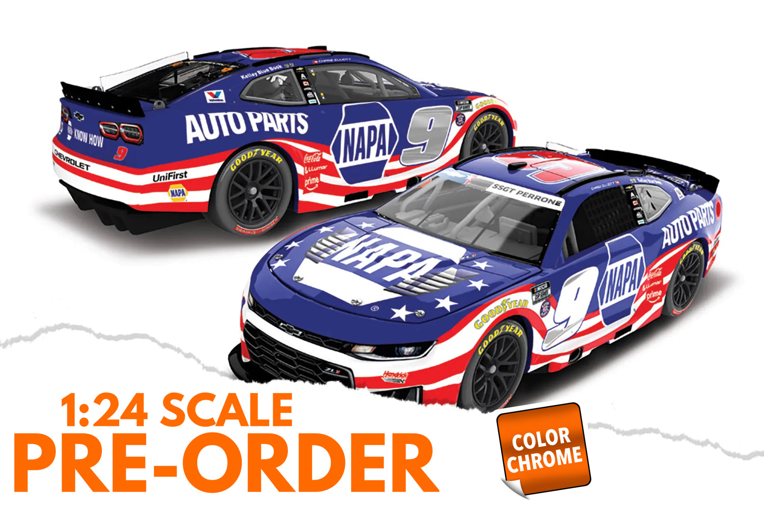 2026 Chase Elliott 1:24 NAPA Patriotic COLOR CHROME Diecast