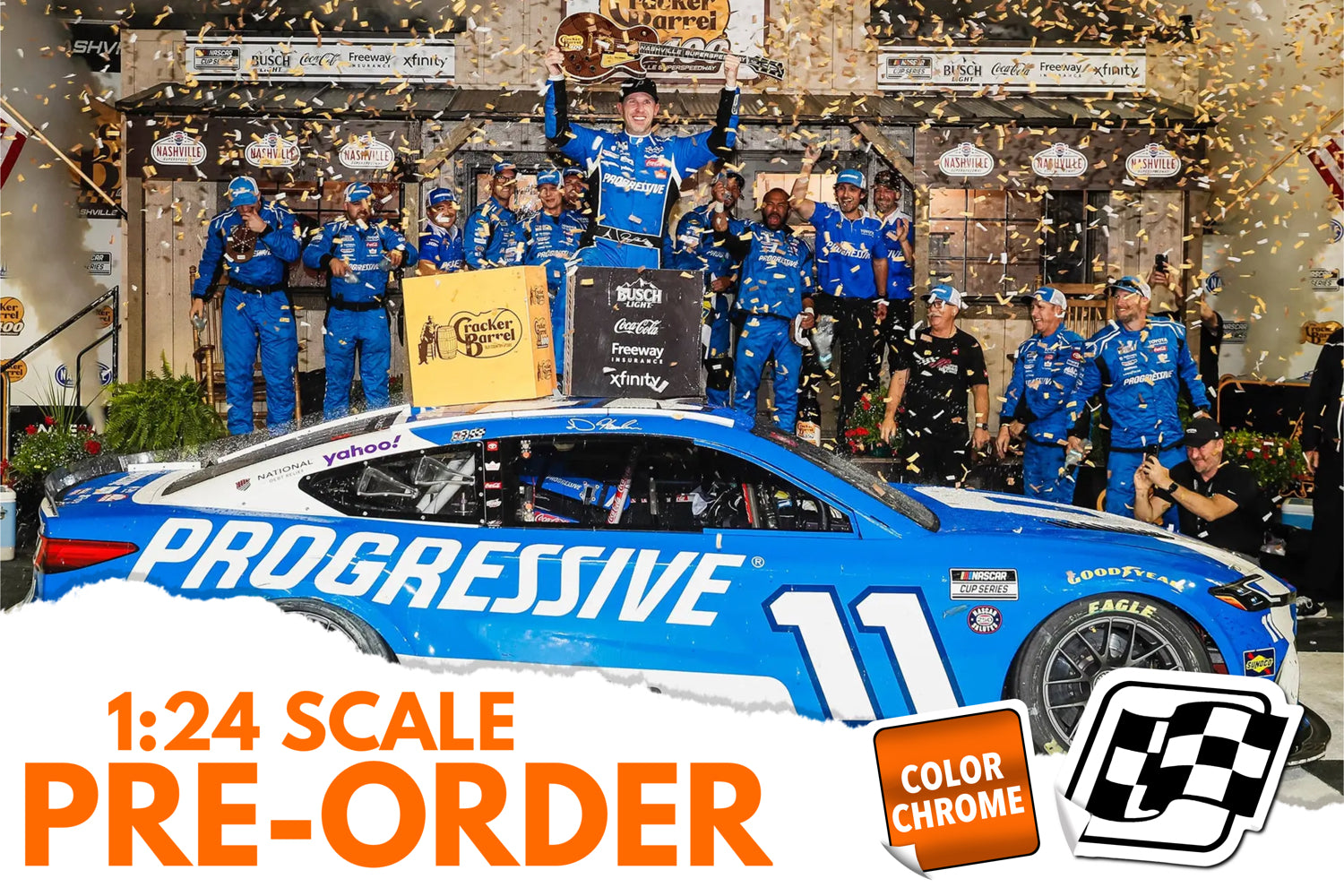 2026 Denny Hamlin 1:24 Progressive Nashville Race Win Diecast
