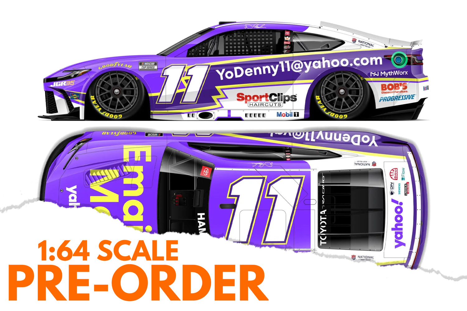2026 Denny Hamlin 1:64 Yahoo! Email Me NASCAR Diecast