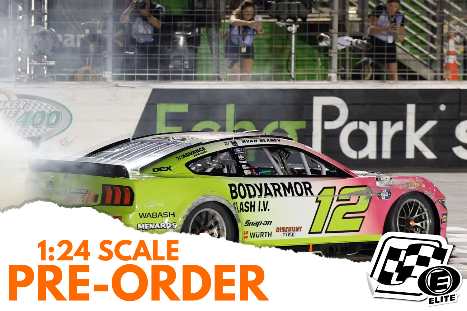 2026 Ryan Blaney 1:24 Bodyarmor Flash I.V. Atlanta Race Win ELITE Diecast
