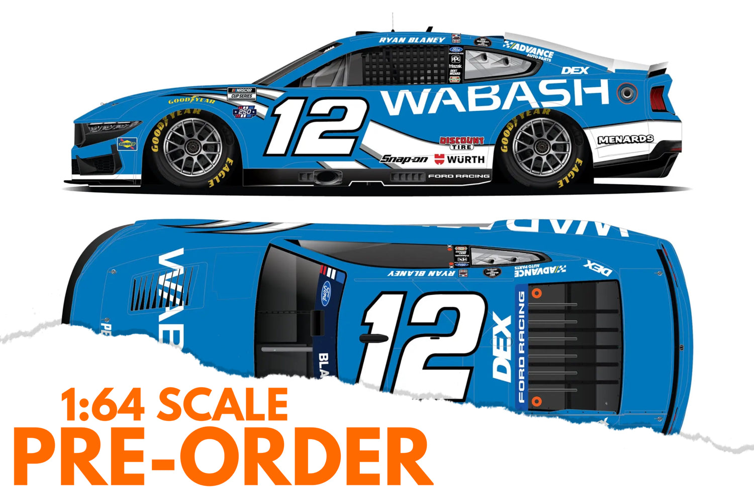 2026 Ryan Blaney 1:64 Wabash NASCAR Diecast