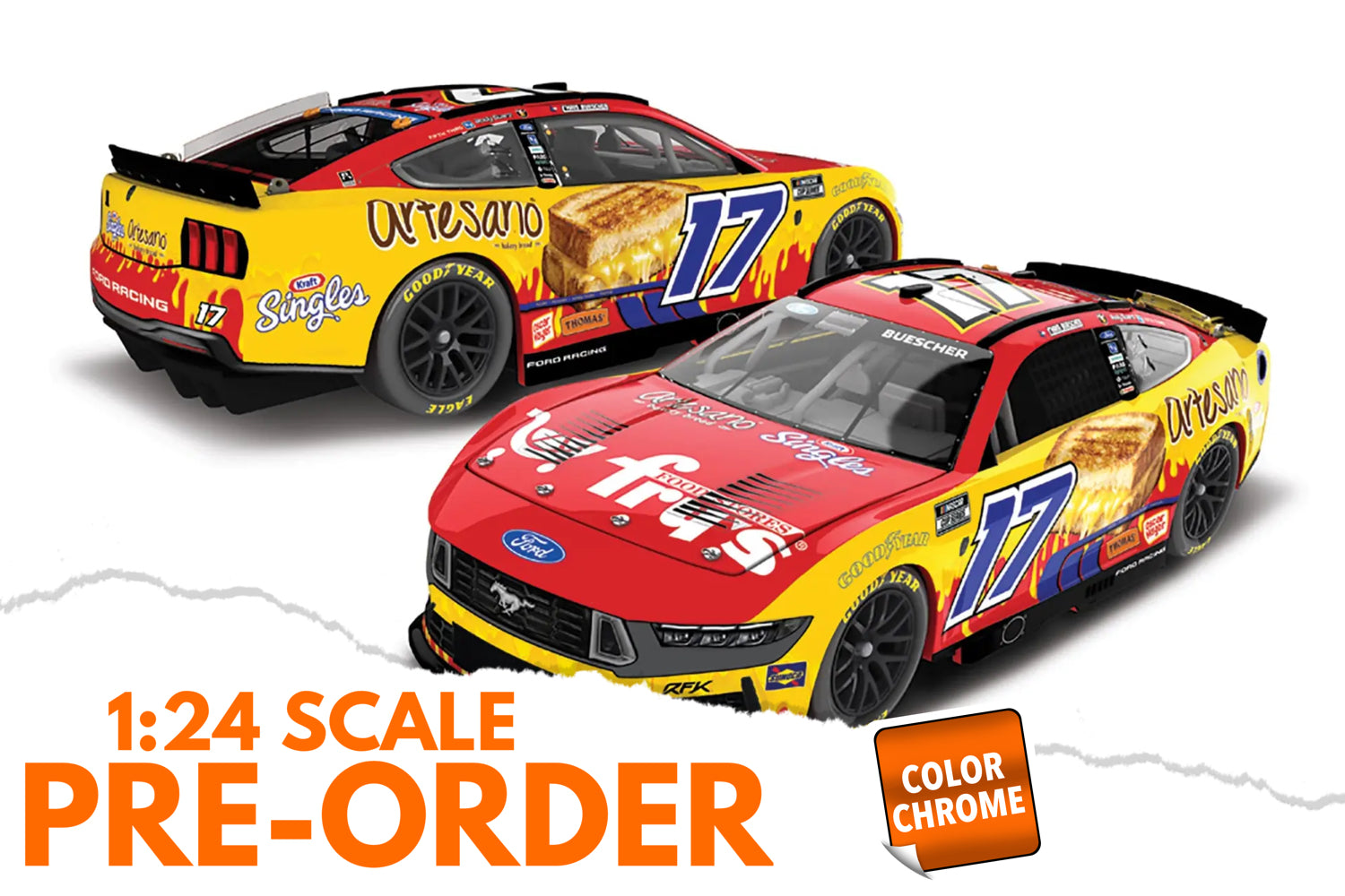 2026 Chris Buescher 1:24 Fry’s / Artesano / Kraft COLOR CHROME Diecast
