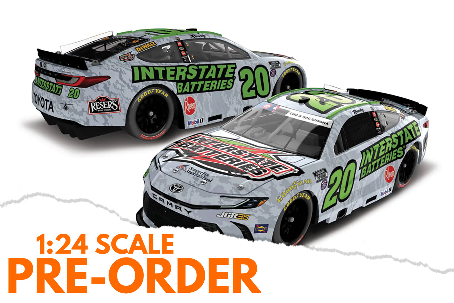 2026 Christopher Bell 1:24 Interstate Batteries Salutes Diecast