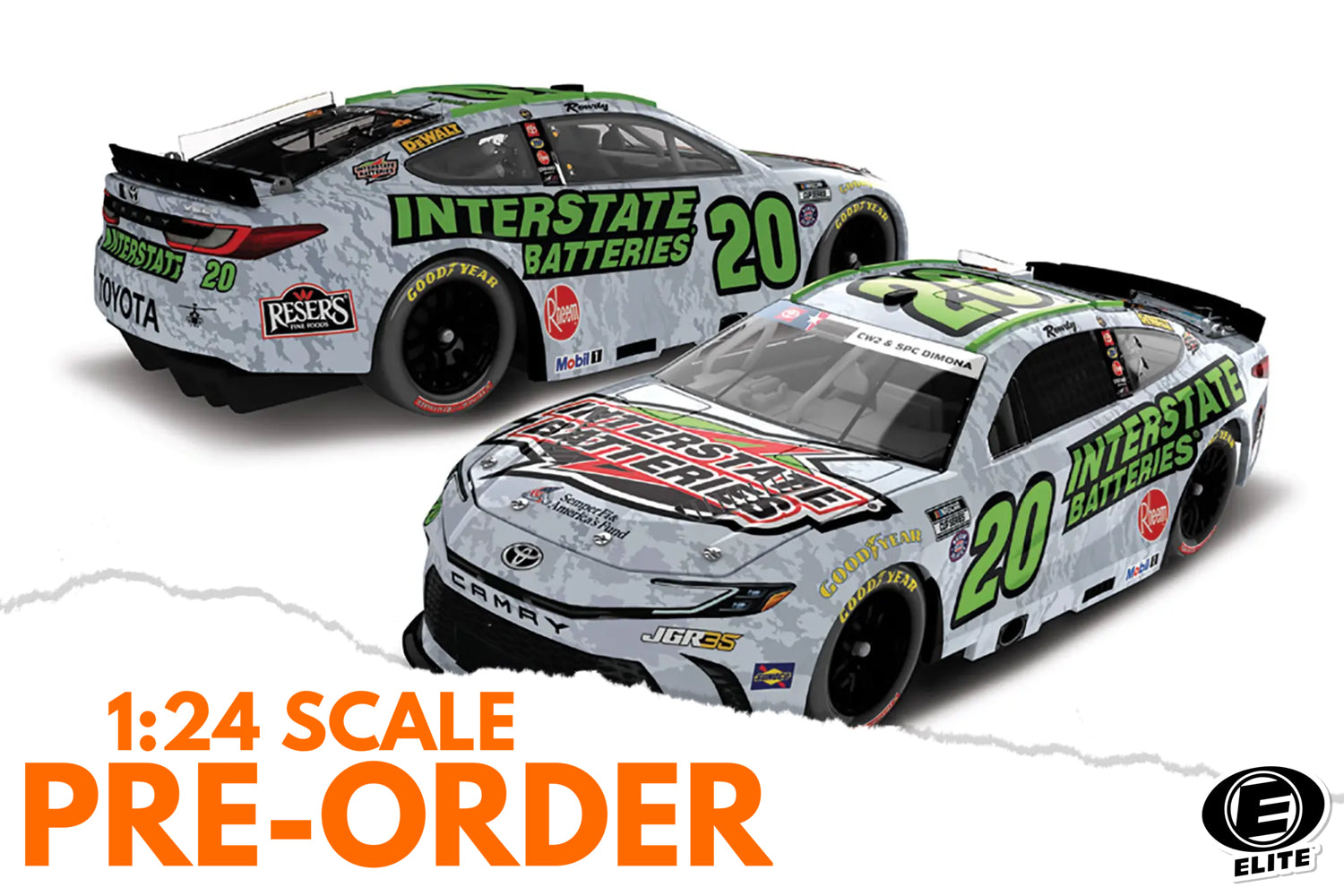 2026 Christopher Bell 1:24 Interstate Batteries Salutes ELITE Diecast