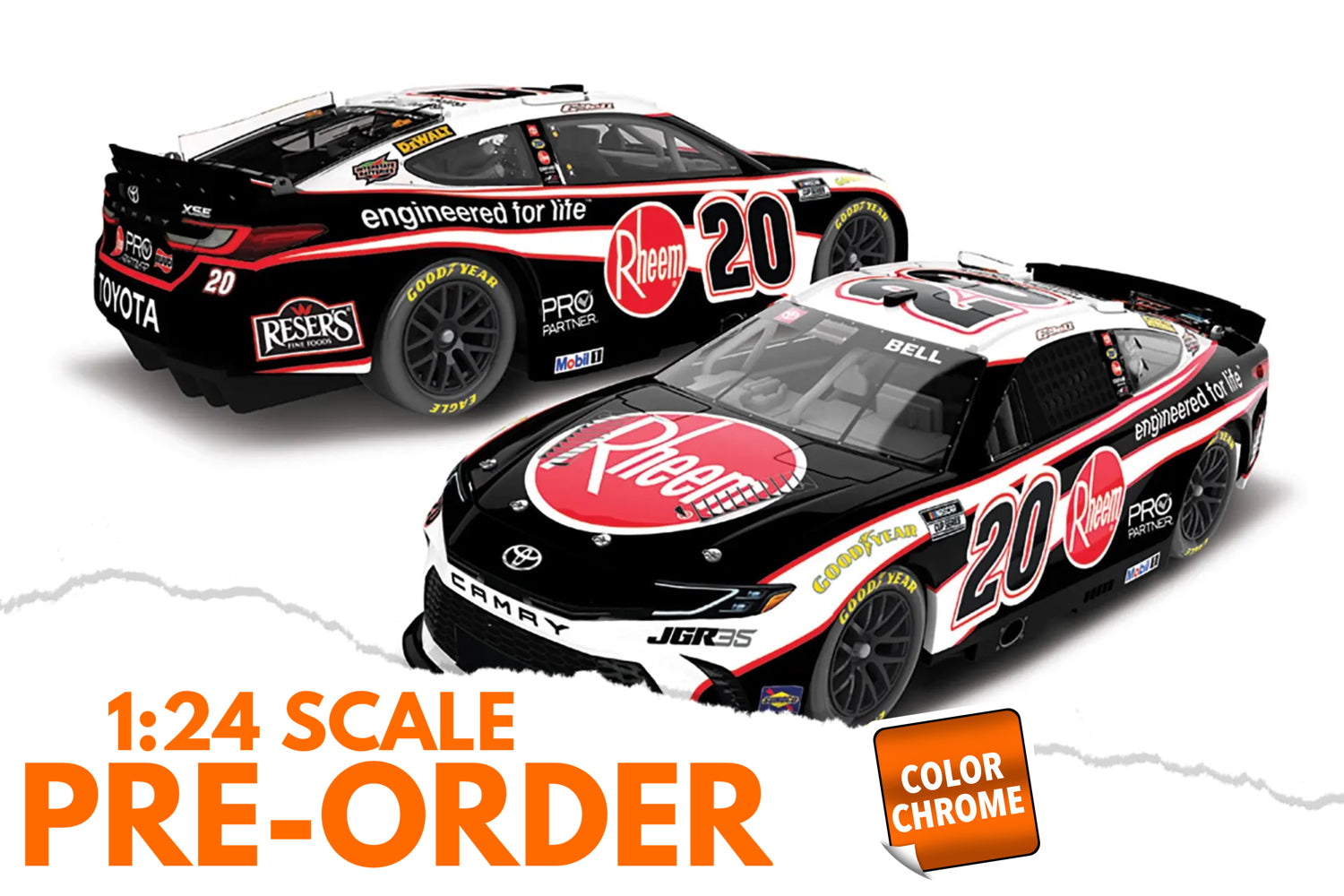 2026 Christopher Bell 1:24 Rheem COLOR CHROME Diecast