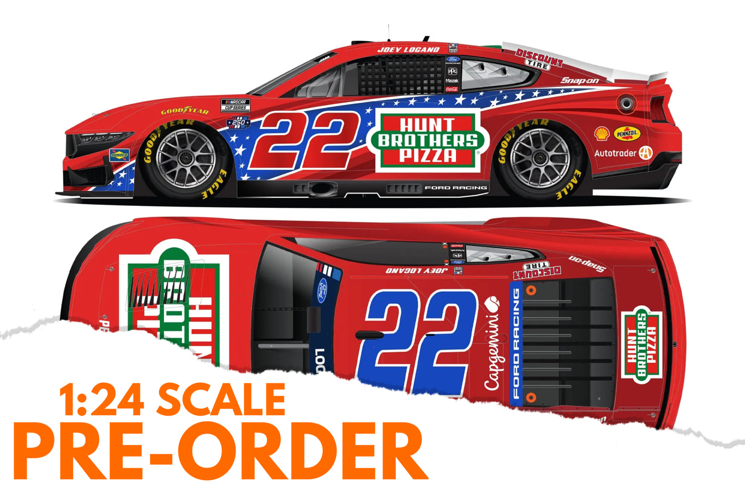 2026 Joey Logano 1:24 Hunt Brothers Pizza Red NASCAR Diecast
