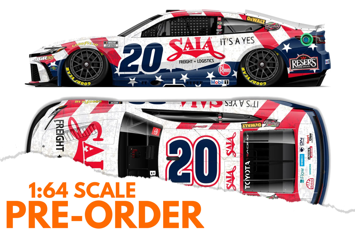 2026 Christopher Bell 1:64 Saia LTL Patriotic NASCAR Diecast