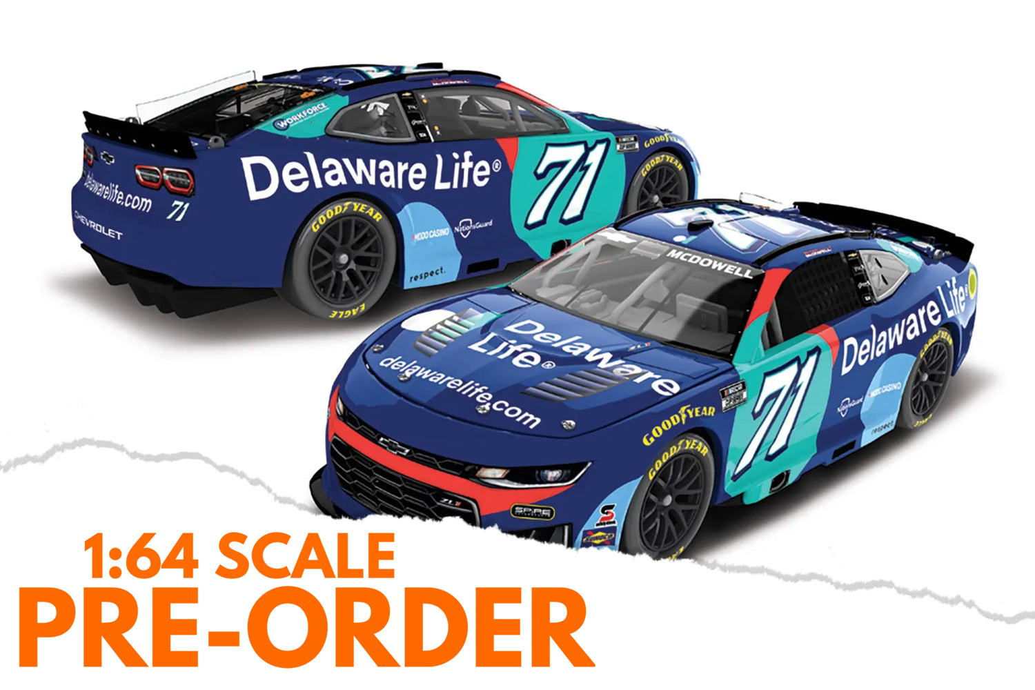 2026 Michael McDowell 1:64 Delaware Life NASCAR Diecast
