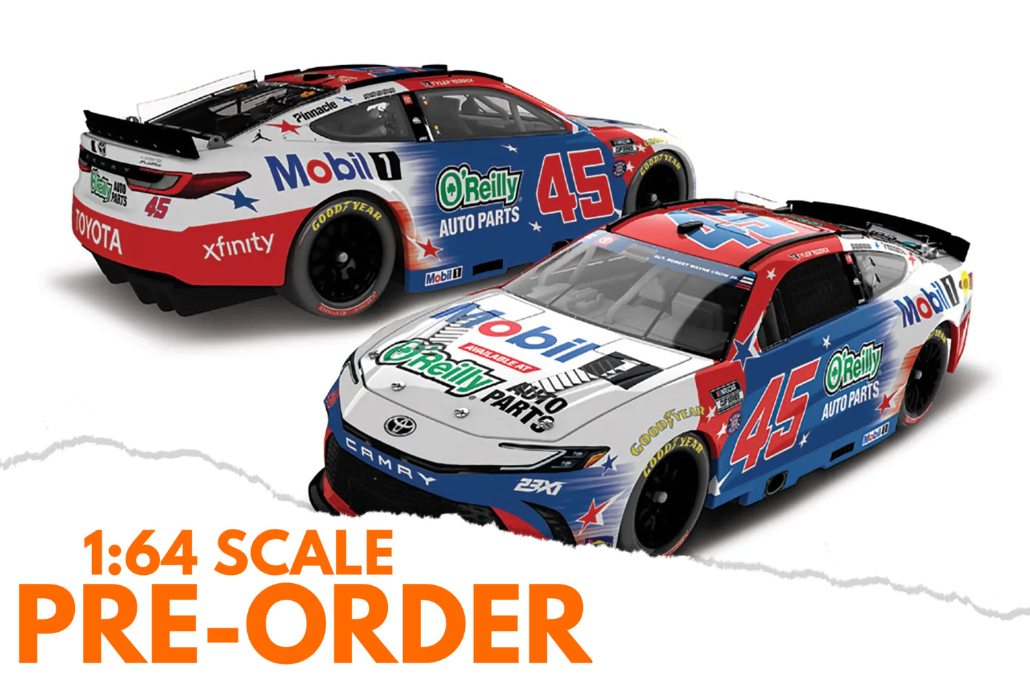 2026 Tyler Reddick 1:64 Mobil 1 / O'Reilly Patriotic Diecast