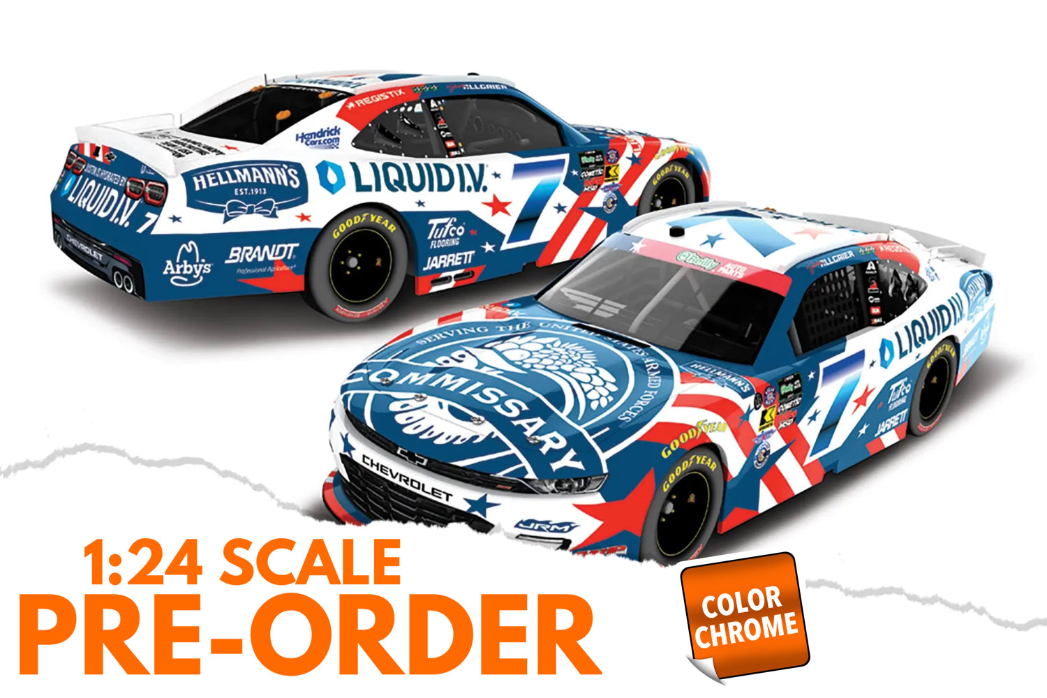 2026 Justin Allgaier 1:24 Hellman’s / Liquid I.V. DeCa COLOR CHROME Diecast