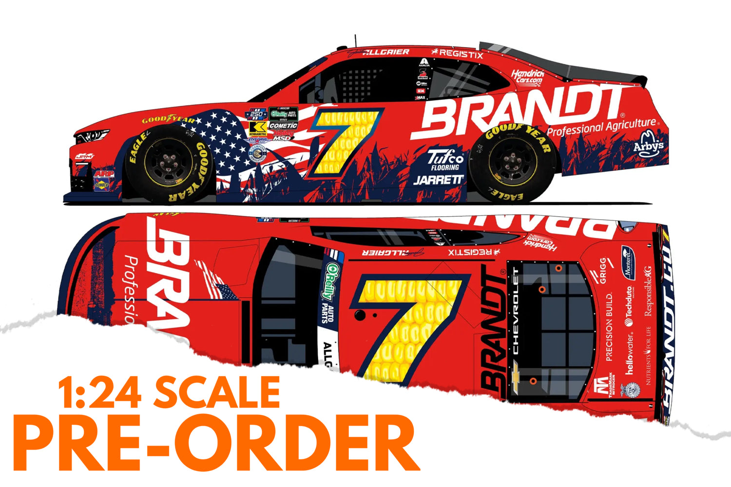 2026 Justin Allgaier 1:24 Brandt Patriotic NASCAR Diecast