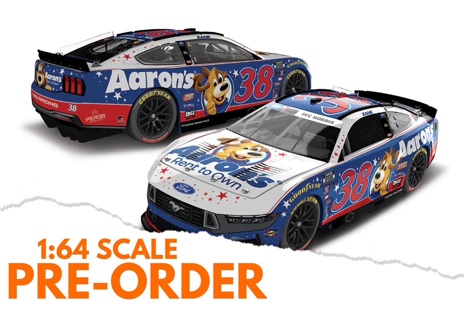 2026 Zane Smith 1:64 Aaron's Lucky Dog Patriotic Diecast