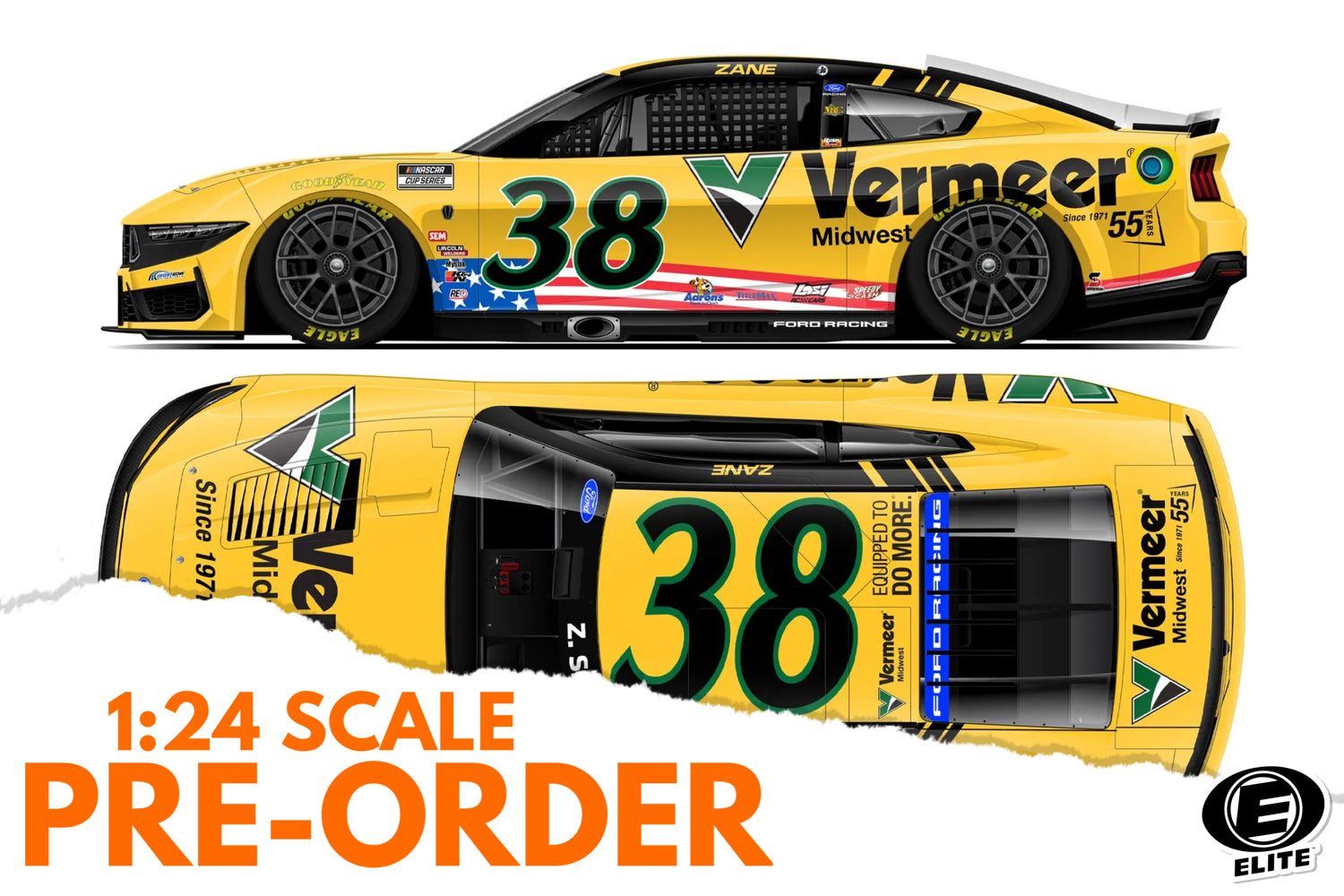 2026 Zane Smith 1:24 Vermeer Midwest ELITE NASCAR Diecast