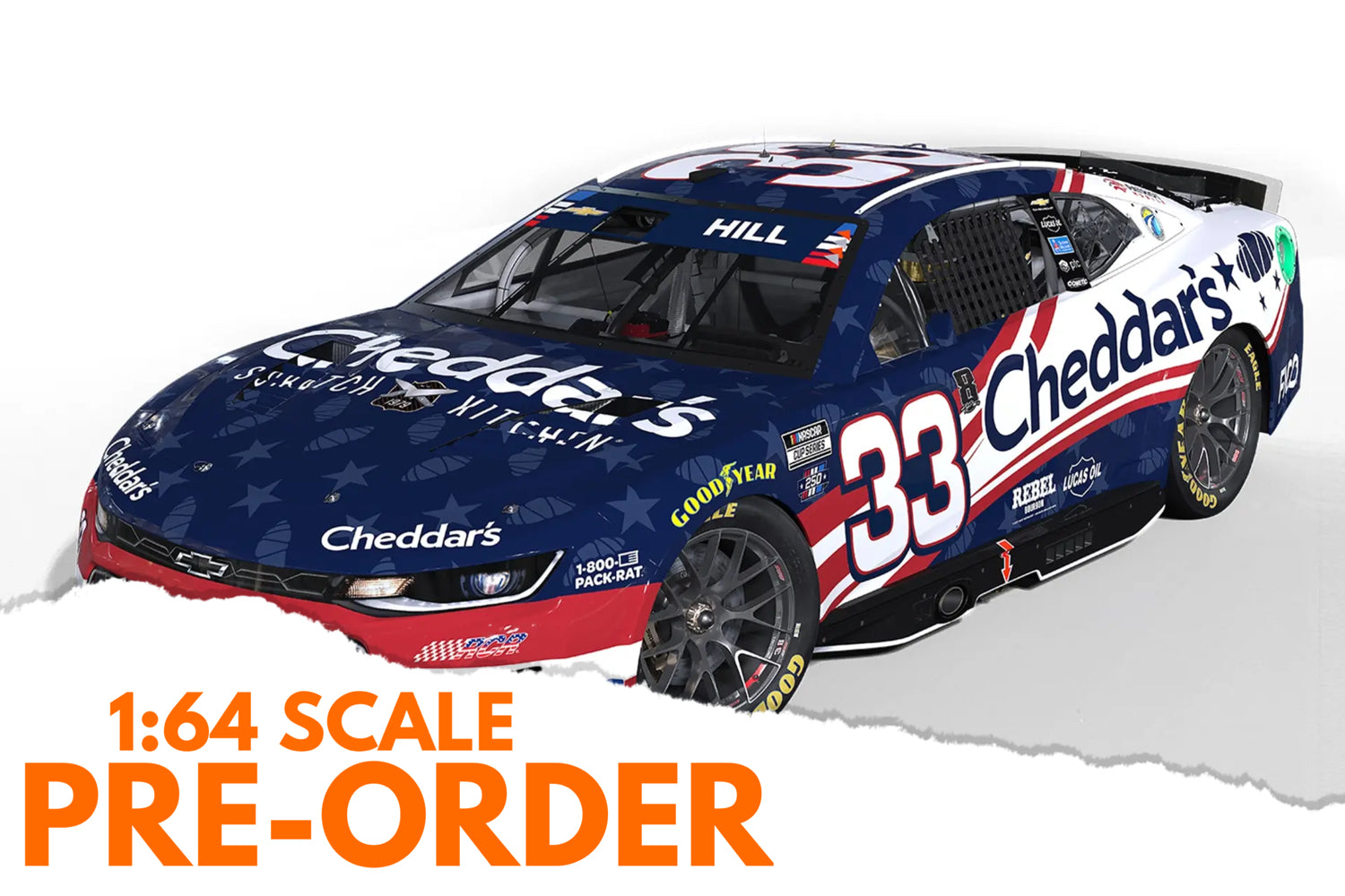2026 Austin Hill 1:64 Cheddar's Patriotic NASCAR Diecast