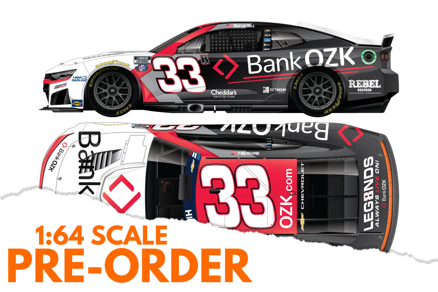 2026 Austin Hill 1:64 Bank OZK NASCAR Diecast