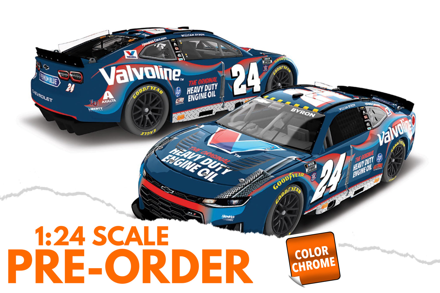 2026 William Byron 1:24 Valvoline Heavy Duty COLOR CHROME Diecast