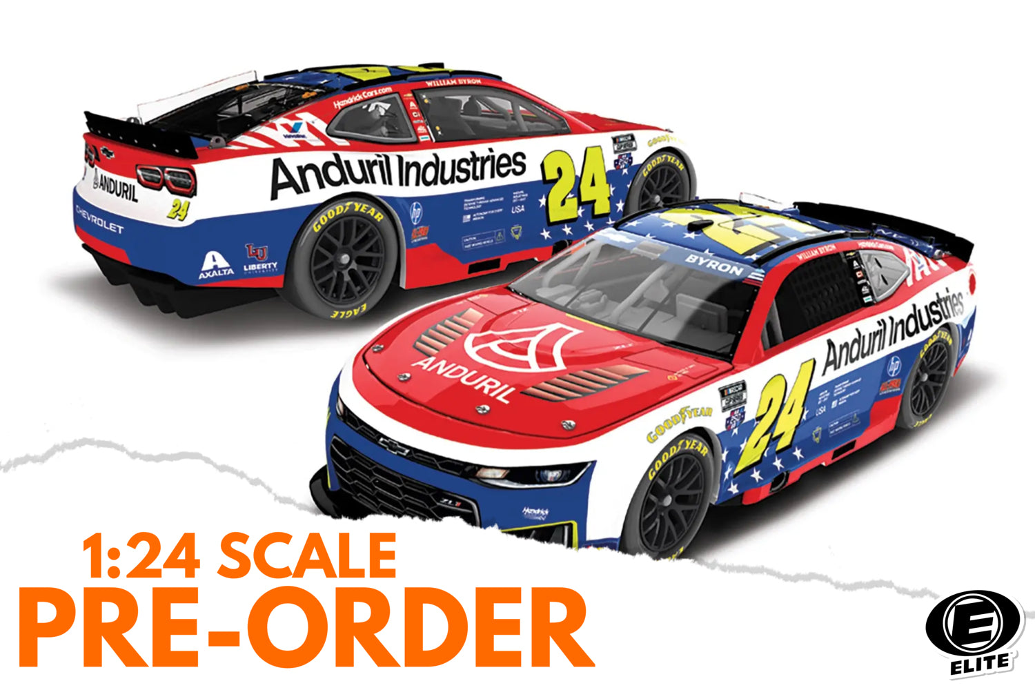 2026 William Byron 1:24 Anduril Patriotic ELITE Diecast