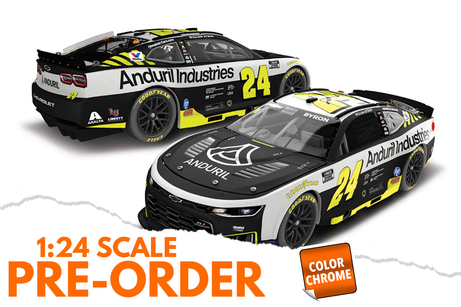 2026 William Byron 1:24 Anduril Industries COLOR CHROME Diecast