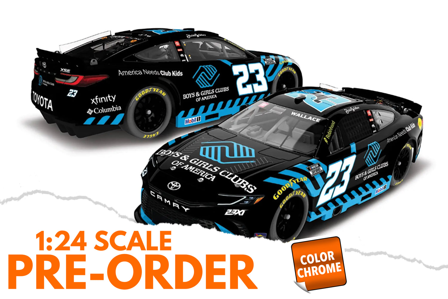 2026 Bubba Wallace 1:24 Boys & Girls Club of America COLOR CHROME Diecast