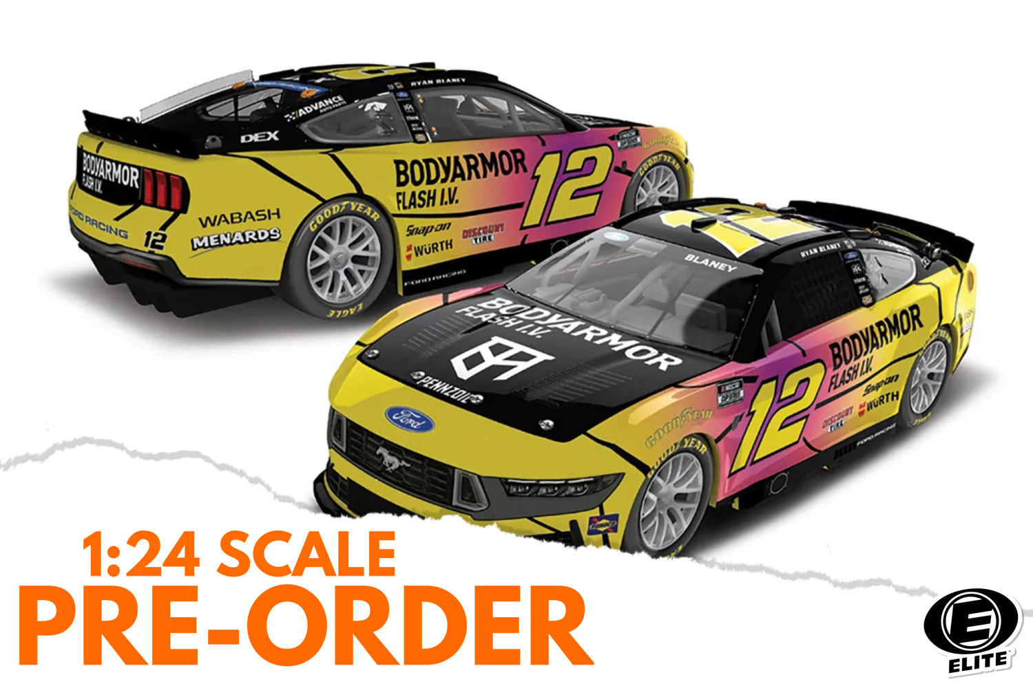 2026 Ryan Blaney 1:24 BodyArmor Flash I.V. Caffeine ELITE Diecast