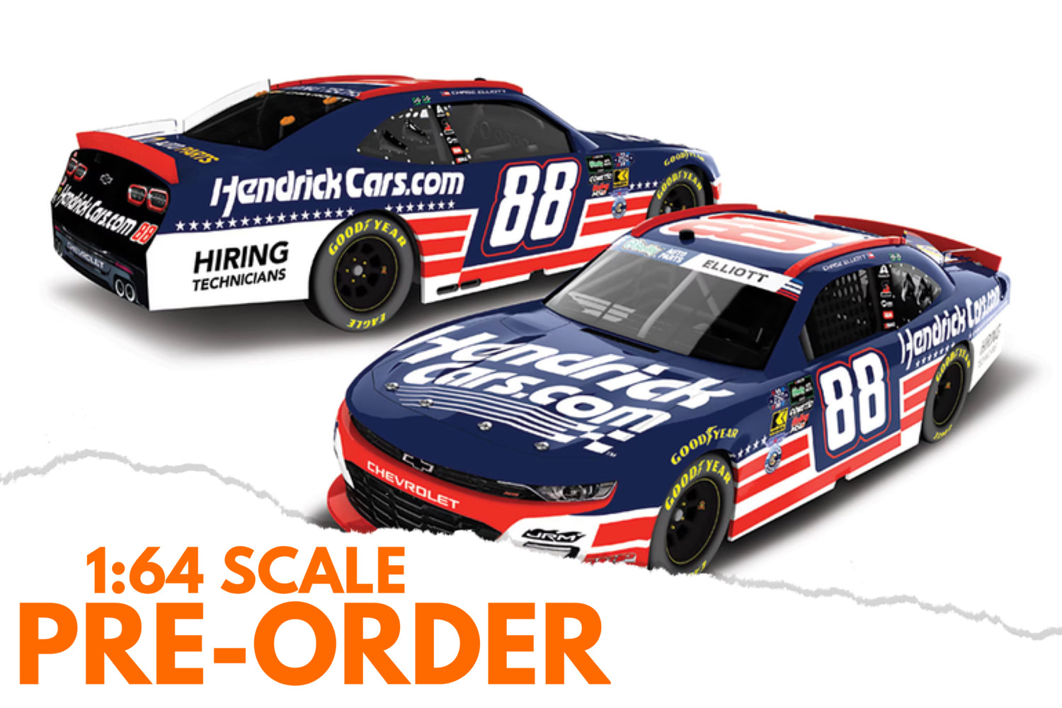 2026 Chase Elliott 1:64 HendrickCars.com Patriotic Diecast