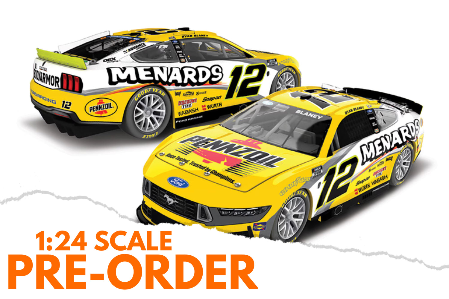 2026 Ryan Blaney 1:24 Menards / Pennzoil Diecast