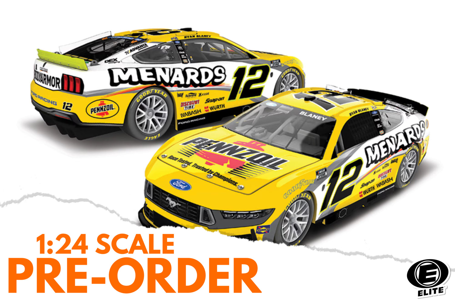 2026 Ryan Blaney 1:24 Menards / Pennzoil ELITE Diecast