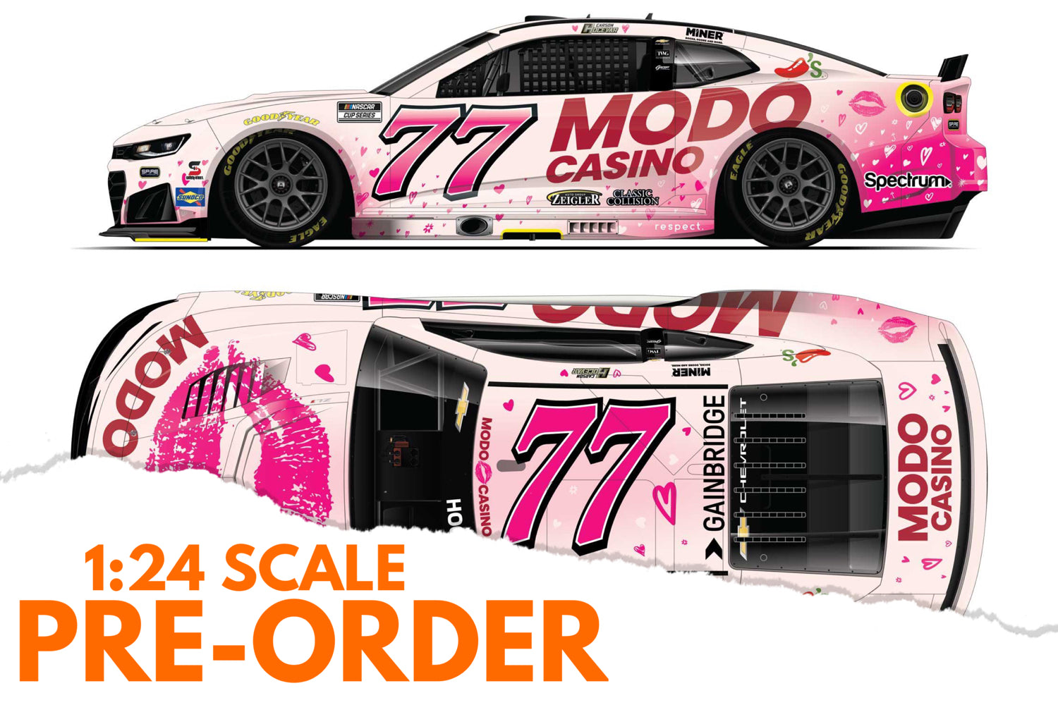 2026 Carson Hocevar 1:24 Modo Casino NASCAR Diecast