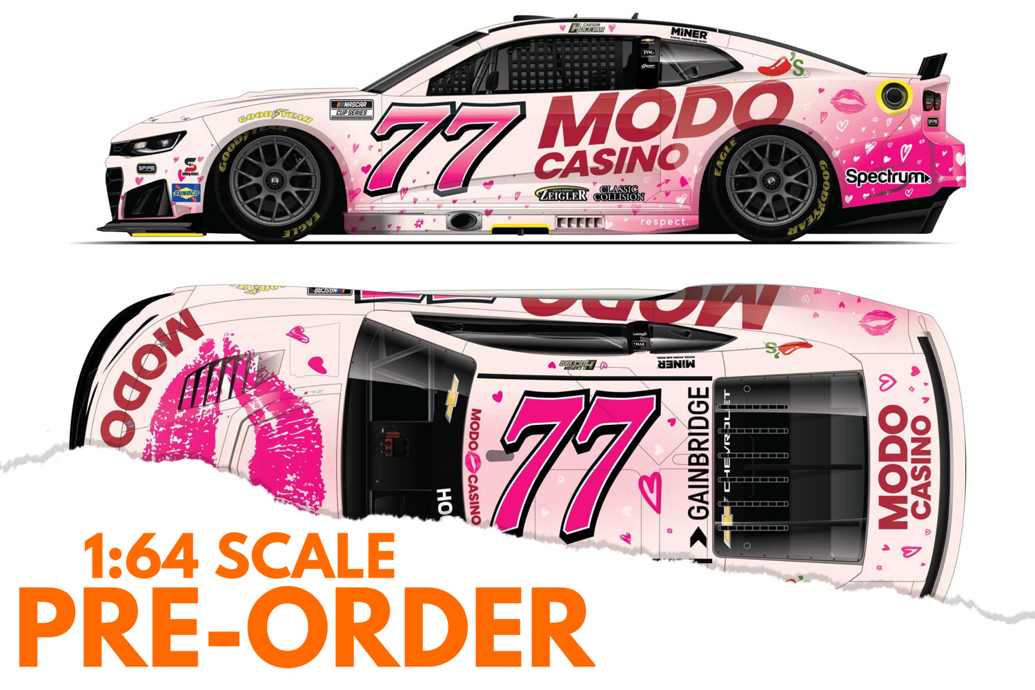 2026 Carson Hocevar 1:64 Modo Casino NASCAR Diecast