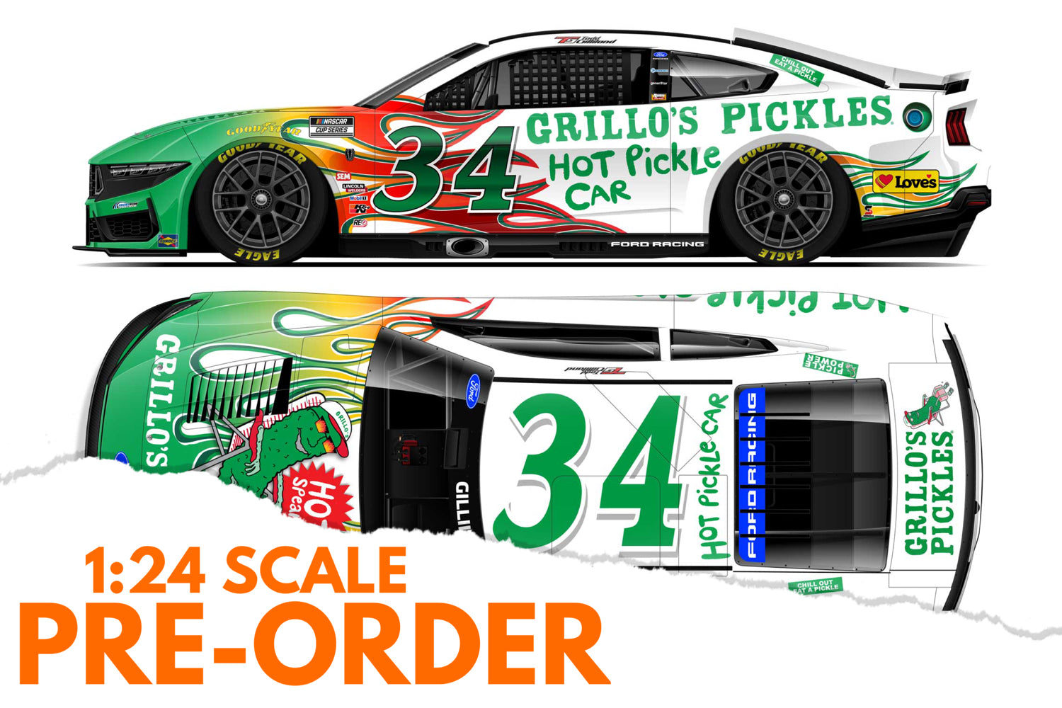 2026 Todd Gilliland 1:24 Grillo's Pickles Hot Spears Diecast