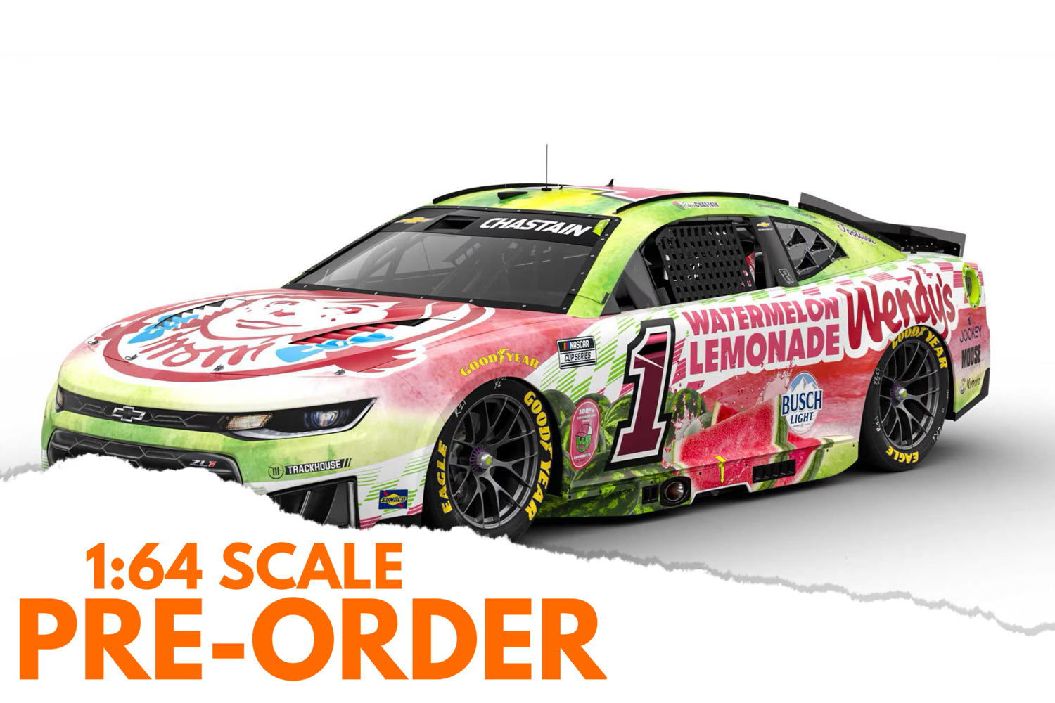 2026 Ross Chastain 1:64 Wendy's Watermelon Lemonade NASCAR Diecast