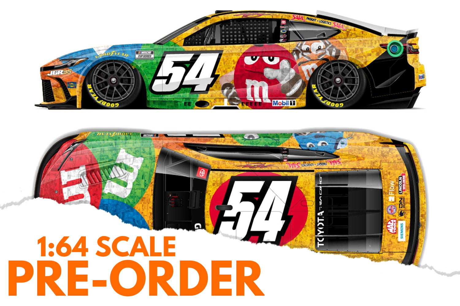 2026 Ty Gibbs 1:64 M&M's Kyle Busch Tribute NASCAR Diecast